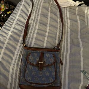 Dooney & Bourke Blue and Brown Monogram Bag